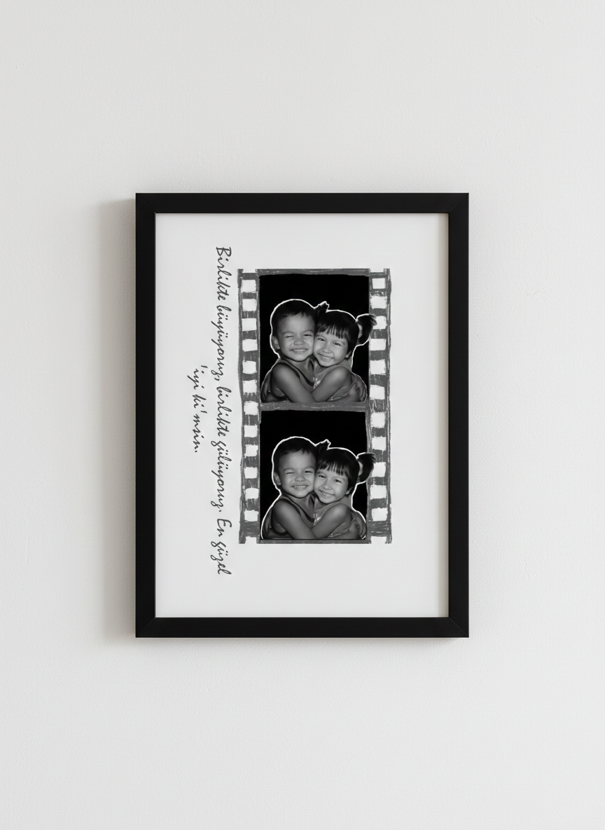 Çocukluk Fotoğrafı Birleştirme 2 Fotoğraflı kolaj