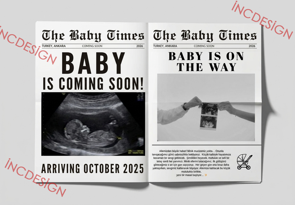 Baby is coming gazetesi Bebek Günü Bebek Haberi Gazetesi