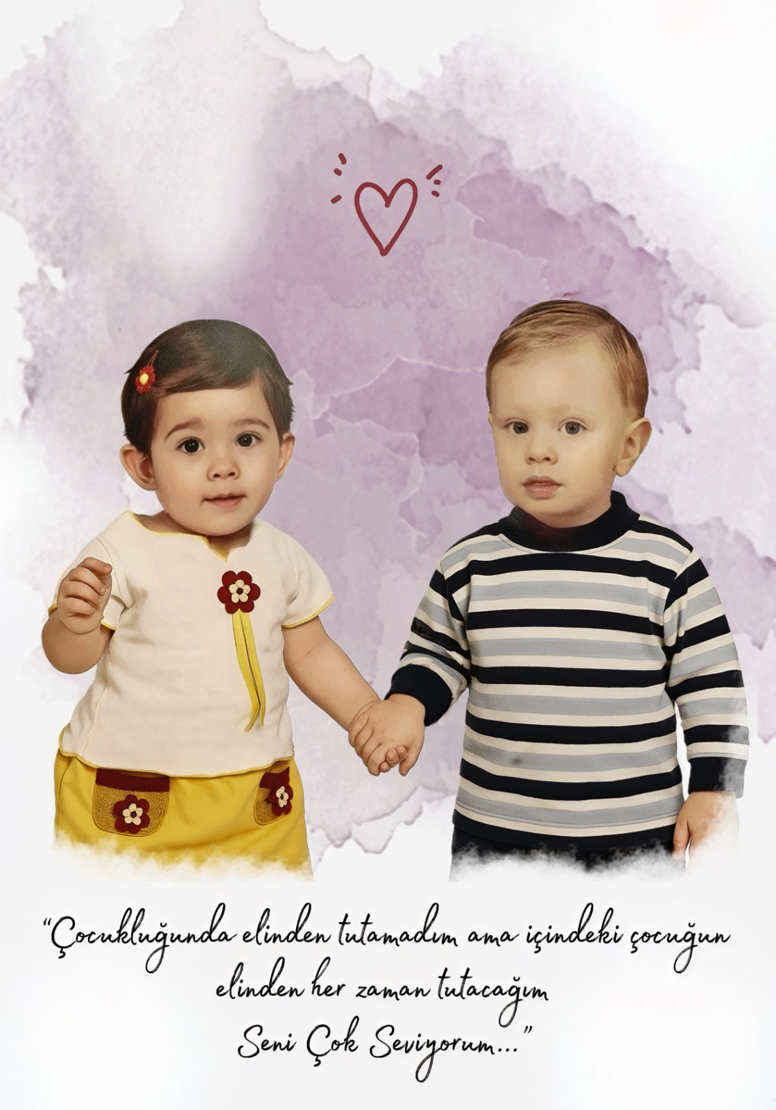 Çocukluk Fotoğrafı Birleştirme ( Dijital Ürün )