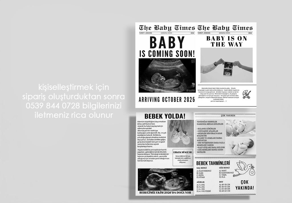 Baby is coming gazetesi Bebek Günü Bebek Haberi Gazetesi