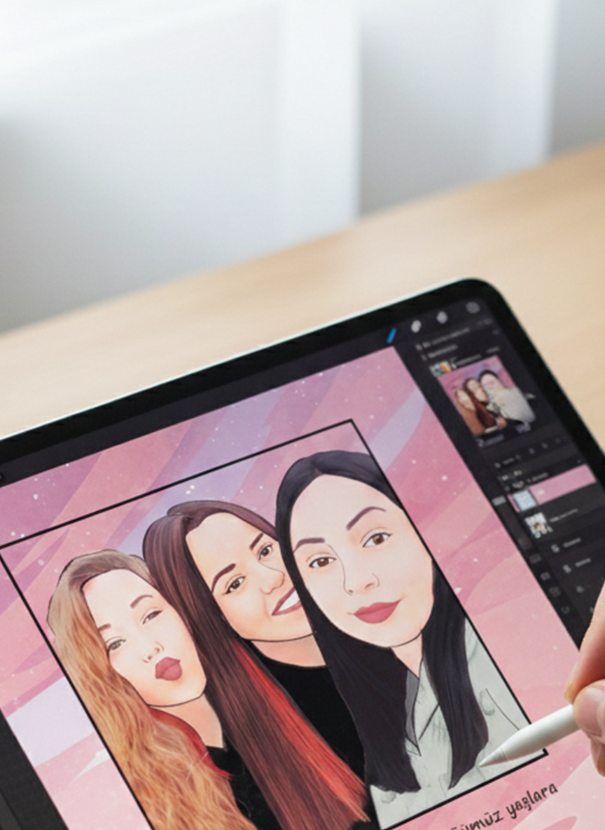 Kişiye Özel Spotify Kodlu Dijital Çizim Tablo